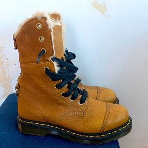 Dr. Martens Aimilita Fur Lined Fold Over Leather Boots